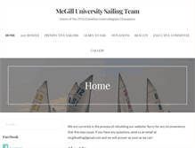 Tablet Screenshot of mcgillsailing.org